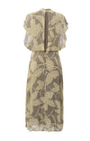 YAYA High Neck Print Dress - Light Green Dessin