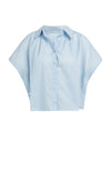 YAYA Sleeveless Blouse with Button Details - Light blue