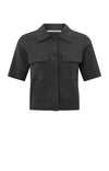 YAYA Short Sleeve Cardigan- Phantom
