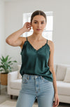 Made in Italy - UB Creative- Amara Satin Ruffle Cami