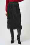 Joseph Ribkoff High-waist Tiered Midi Skirt - Black