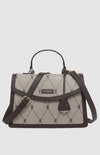PRINGLE Argyle AOP Top Handle Crossbody Bag - Stone