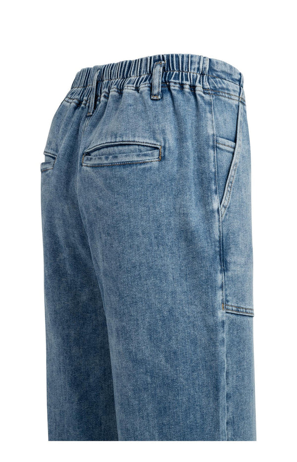 YAYA Loose Fit Straight Denim - Mid Blue