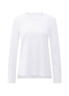 YAYA Long Sleeve Jersey Top- Pure White