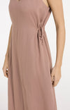 YAY Long Strappy Dress with Drawstrings - BurlwoodPink