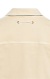 YAYA Oversized Denim Jacket with Short Sleeves -Warm Beige