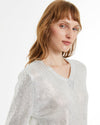 ANDAM Laminated V-neck sweater - Silver