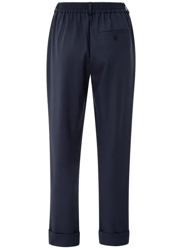 YAYA Pantalon With Elastic Waist - Inkwell Blue