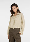 YAYA Bouse Jacket with drawstring & hidden buttons - Warm Dust Sand