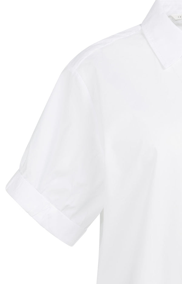 YAYAShort Roll- Up Sleeve Blouse With Collar