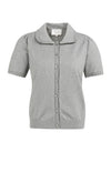 YAYA Knitted cardigan with short sleeves and buttons