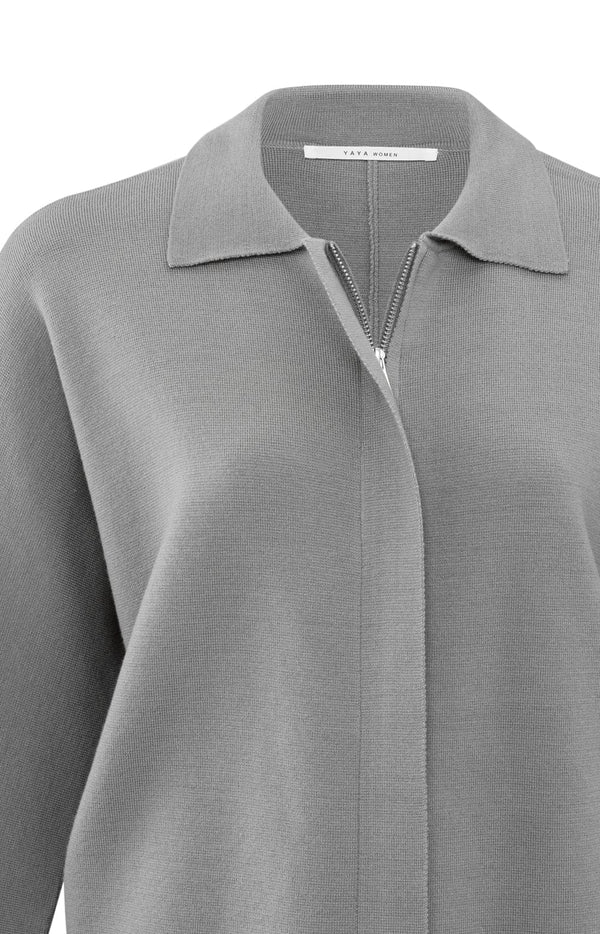YAYA Cardigan - Light Metal Grey