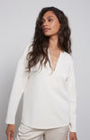 YAYA V- neck Sweatshirt -Birch Sand
