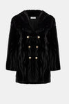Joseph Ribkoff Textured Faux Fur Shawl Collar Coat