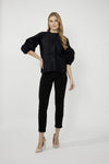 Joseph Ribkoff sweater knitpuff sleeve jacket - Black