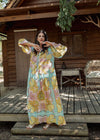 Piti Cuiti Floral Print Maxi Dress - Yellow multi Colour
