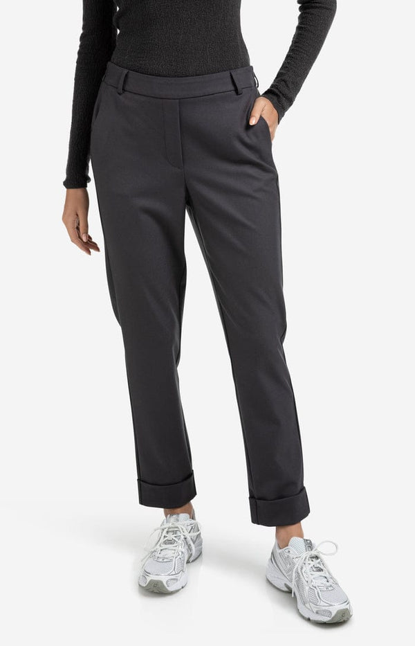 YAYA Pantalon With Elastic Waist - Oyster Black
