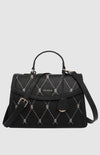 PRINGLE Argyle AOP Top Handle Crossbody Bag - Black