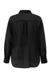 Yaya Blouse with hidden button placket and loose fit Phantom
