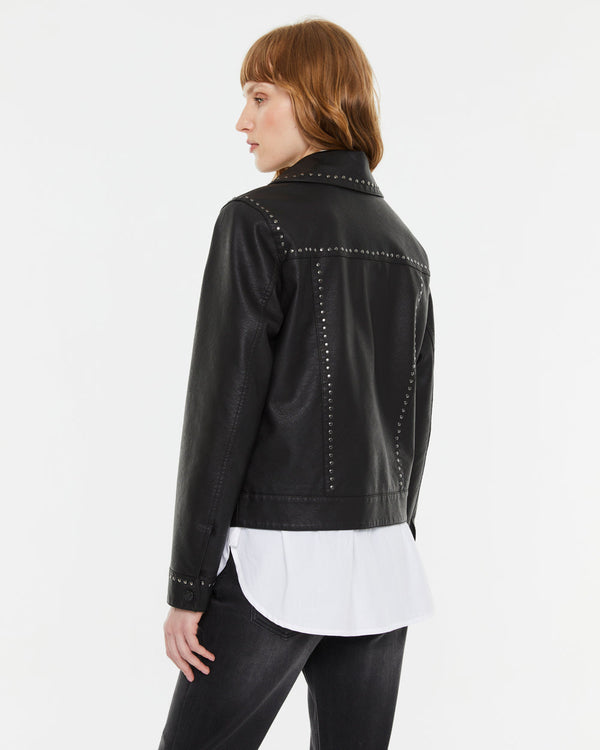 ANDAM Faux leather Jacket With Studs - Black