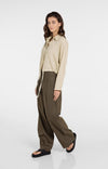 YAYA Bouse Jacket with drawstring & hidden buttons - Warm Dust Sand