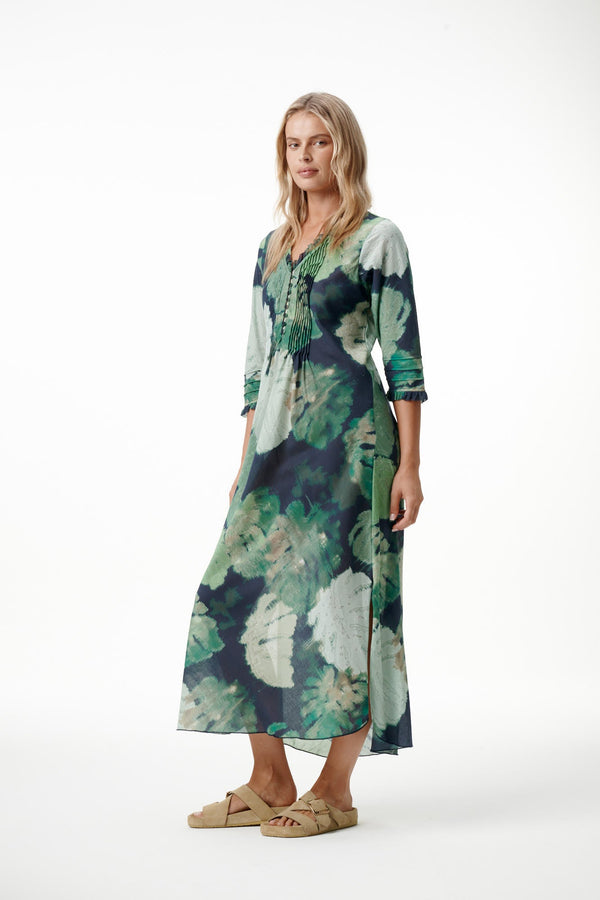 ONESEASON Mia Dress - Monstera Night-Green