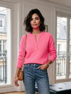 Made in Italy-Baby Alpaca Placket Pati knit