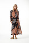 ONESEASON India-Desert Poppy Dress-Black/Tan