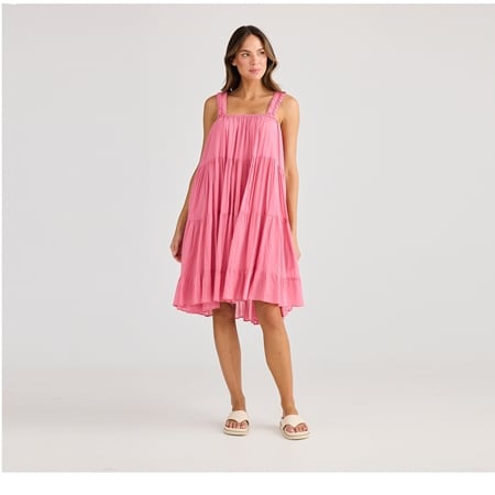 Holiday Saunter Dress - Cosmo Pink
