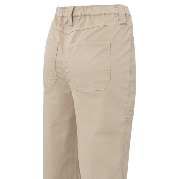 Cargo trousers with pockets and a zip fly in loose fitTwill Beige