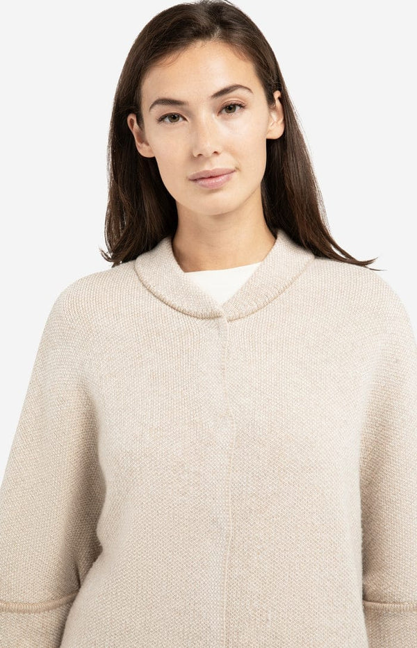 YAYA knit poncho cardigan - Oxford Tan Brown Dressin