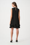 Joseph Ribkoff Mini A-line Pleated Dress - Black
