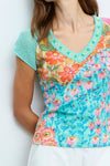 Aldo Martins Floral Print T-Shirt with Collar - Multicolour