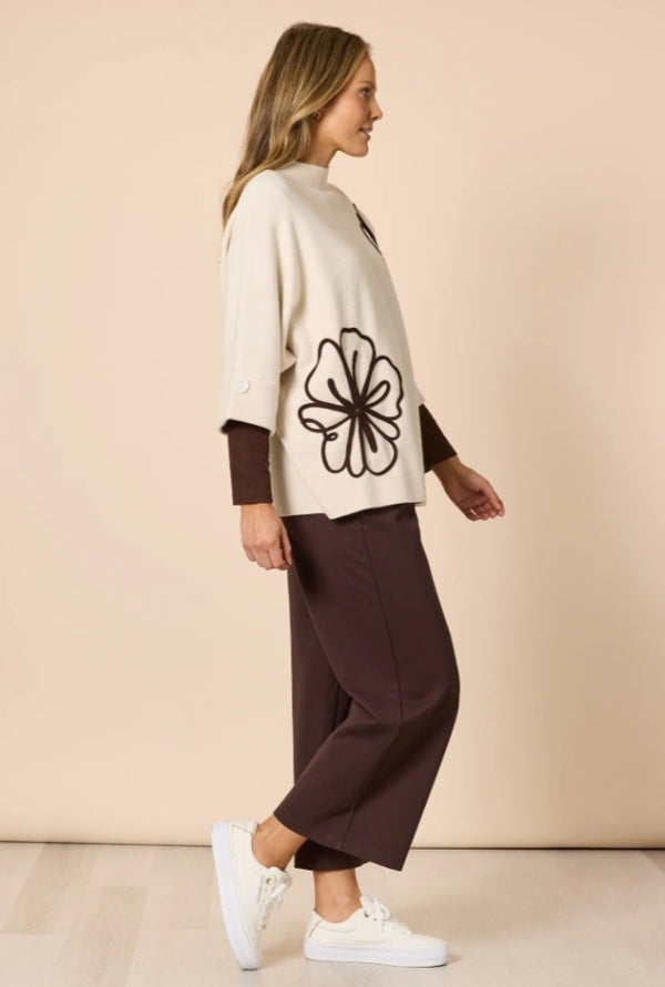 Threadz Mimosa Floral Print Knit - Natural