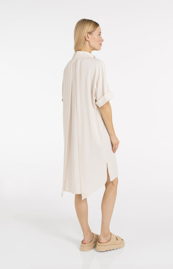 YAYA Dress with Short Sleeves and Polo collar