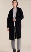 SIROCCO Boiled Wool Coat - Navy