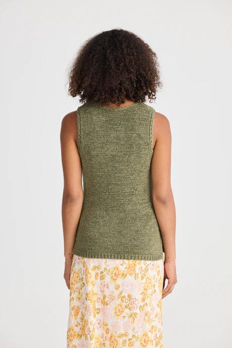 THE SHANTY Saffron Knit Tank - Khaki