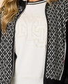 Empire Spliced Jacket - Black Ivory