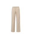 YAYA High-Waisted Wide-Leg Trousers- Twill Beige