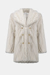Joseph Ribkoff Textured Faux Fur Shawl Collar Coat