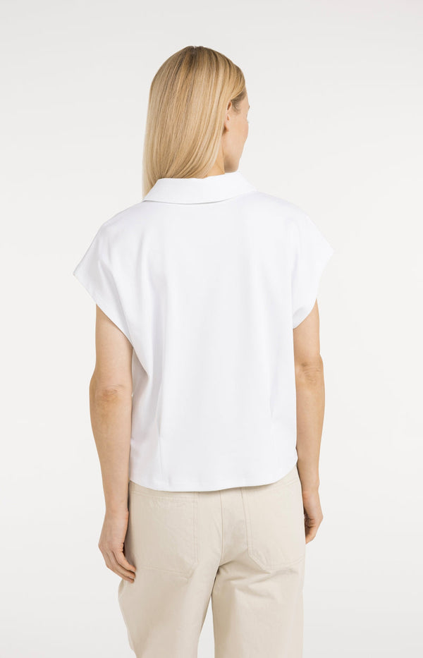 YAYA Sleeveless Jersey Blouse with Tailored Seams