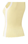 Yaya Ribbed tanktop with contrasting details-Frozen Dew Sand Dressin