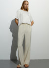 ANDAM Short Crew Neck Blouse - Crudo-95