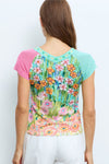 Aldo Martins Floral Print T-Shirt with Collar - Multicolour
