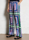 La Petite Etoile Graphic Print Pants - Multicolored