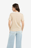 YAYA T-shirt with contrasting ribbed trim - Melange