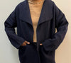 SIROCCO Boiled Wool Jacket - Navy