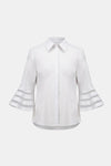 Joseph Ribkoff- Chic Flare-sleeve Blouse - White