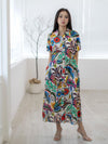 Isla Bonita Cotton Midi Dress — Unique Print