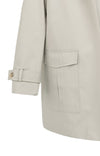 YAYA Woven mid-length trenchcoat with belt - Slate Grey